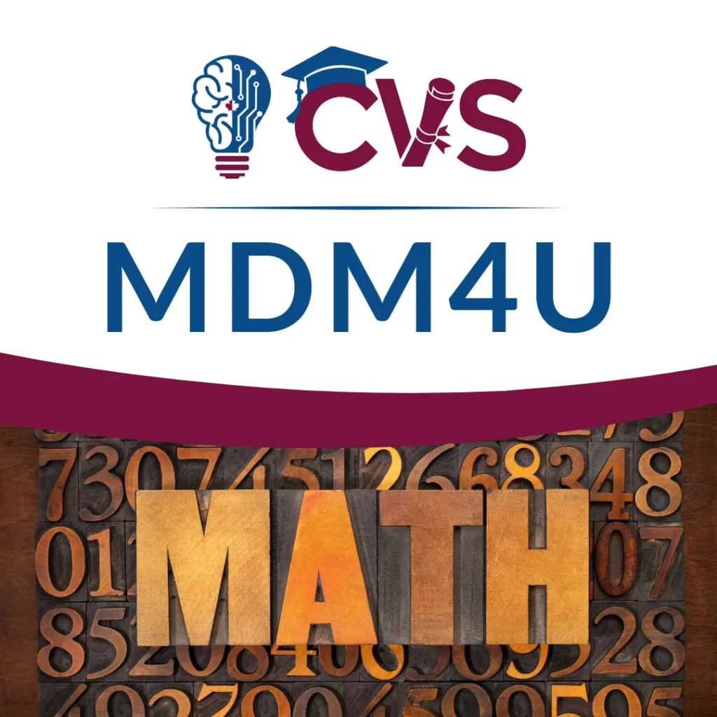 MDM4U Online Course Thumbnail - Grade 12 Data Management Title: MDM4U Online Course Thumbnail