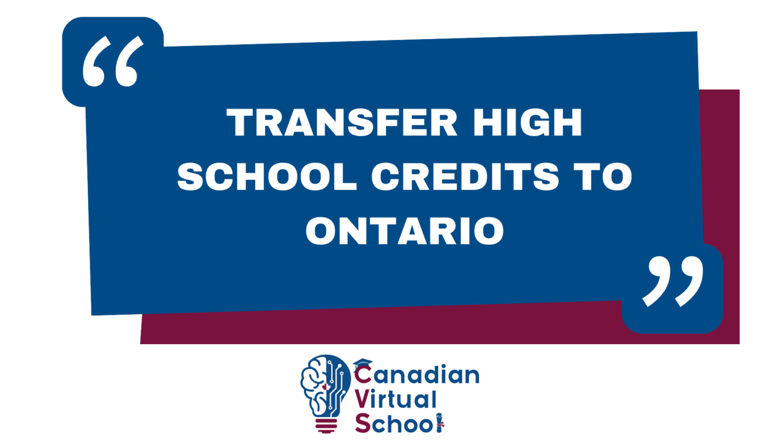 Transfer High School Credits to Ontario