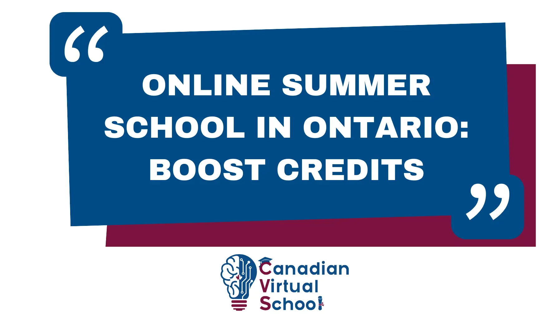 Online Summer School Ontario Boost Credits